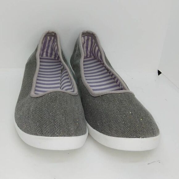 Women's Pre-owned Sparkle Gray Wedge Slip-ons - Size: 10 - Picture 2 of 5